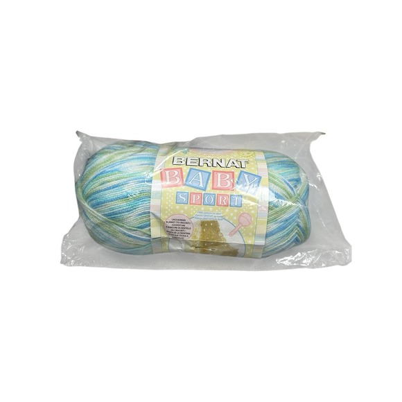 Bernat Other - Bernat Baby Sport Funny Prints #44744 240g Skein 8.5 OZ 892 Yards Blue Green